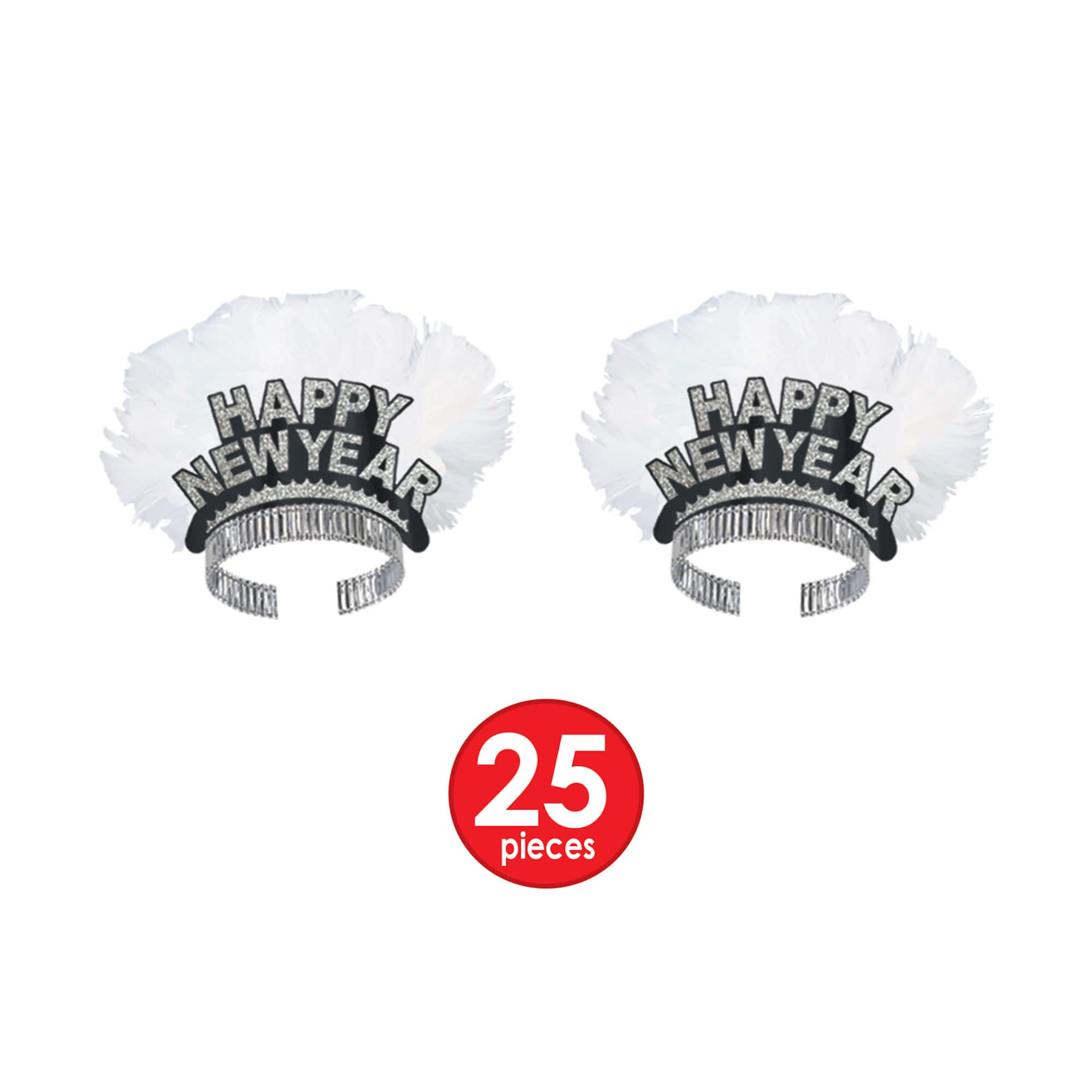 Beistle Silver & White New Year Platinum Party Favor Kit for 50